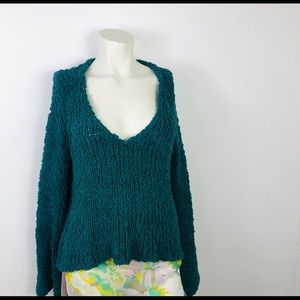 Free People Knit Chunky Bell sleeve Sweater